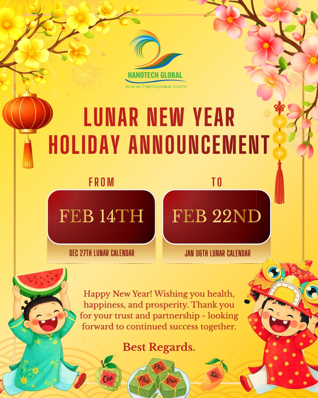 Lunar New Year announcement